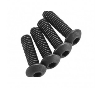 RC Car Parts - ARRMA AR721414 Tornillo Cabeza Botón 4x14mm (4) - FLASH RC