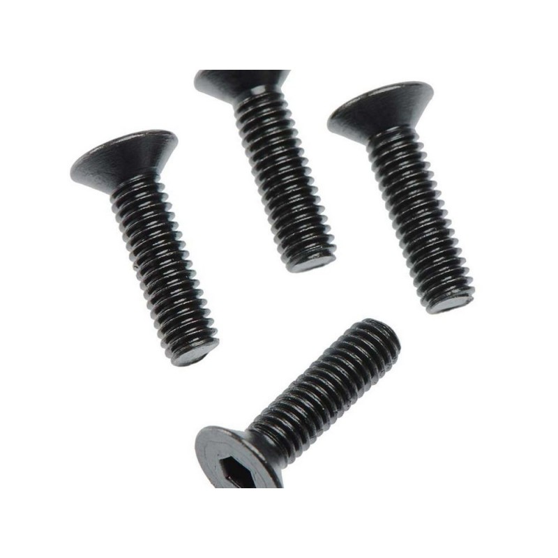 RC Car Parts - ARRMA AR722415 Tornillo de cabeza plana hexagonal 4x15mm 4x4 (4) - FLASH RC
