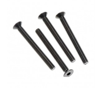 RC Car Parts - ARRMA AR722440 Flt Head Hex Machine Screw 4x40mm 4x4 (4) - FLASH RC