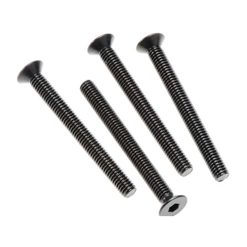 RC Car Parts - ARRMA AR722440 Flt Head Hex Machine Screw 4x40mm 4x4 (4) - FLASH RC