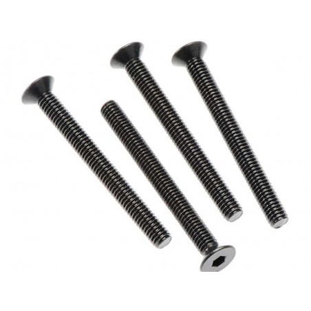 ARRMA AR722440 Flt Head Hex Machine Screw 4x40mm 4x4 (4) - FLASH RC