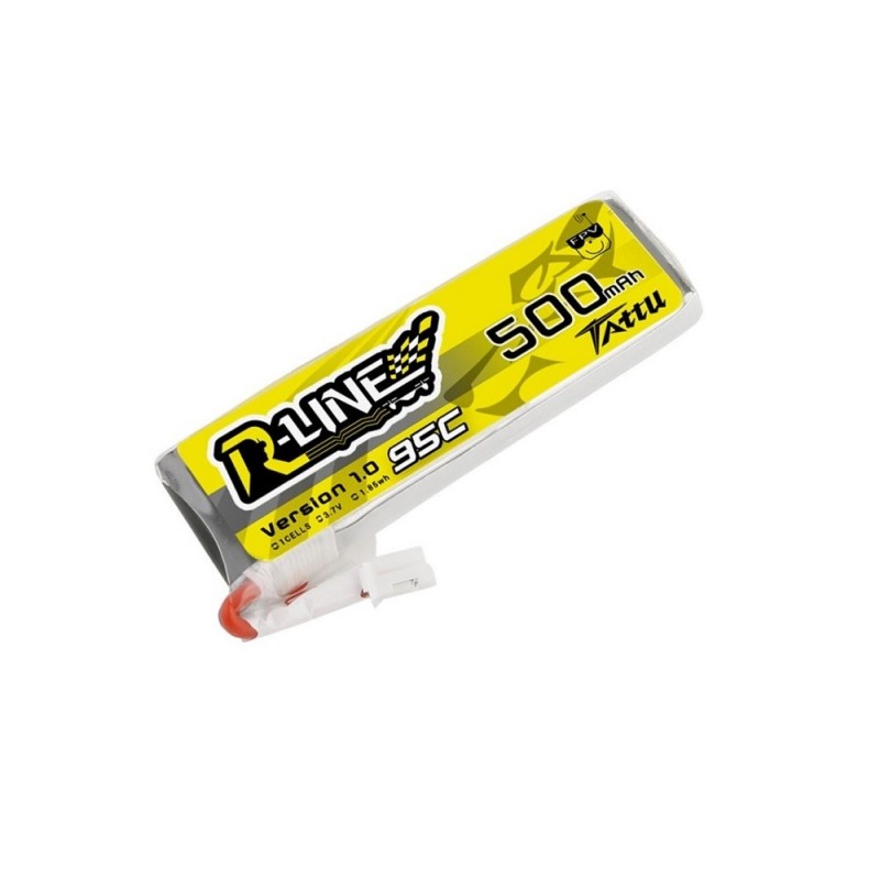 Batterien für den Antrieb von RC-Flugzeugen - Batterie Tattu R-Line lipo 1S 3,7V 500mAh 95C prise JST-PHR - FLASH RC