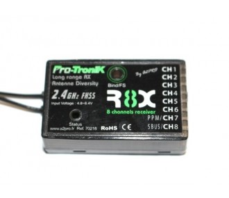 A2PRO - Ricevitore R8X - 8 canali FHSS A2Pro (con PPM) - RC FLASH