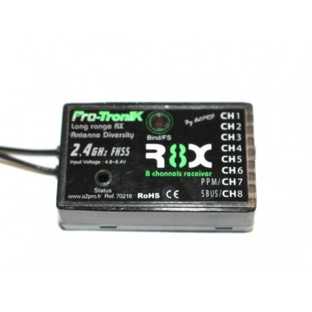 A2PRO - Empfänger R8X - 8-Kanal FHSS A2Pro (mit PPM) - FLASH RC