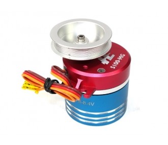 Servos - Servo Winde HE S100MG Brushless 4 Umdrehungen - Seilscheibe mit doppelter Rille 30mm - FLASH RC