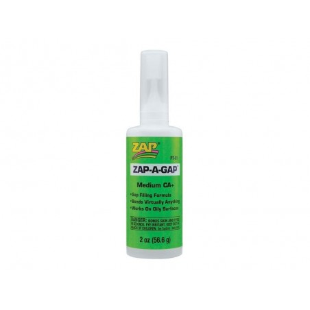 Pegamento madera/vidrio - ZAP-A-GAP - Cyano madera especial - 56 gr PACER ZAP - FLASH RC