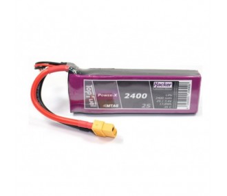 Batteries de propulsion avions RC - Batterie Lipo Hacker TopFuel Power-X MTAG 2S 7.4V 2400mAh 35C Prise XT60 - FLASH RC