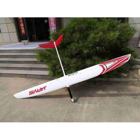 Motovelero RC - E-Jarvis todo fibra aprox.2.55m blanco y rojo RCRCM - FLASH RC