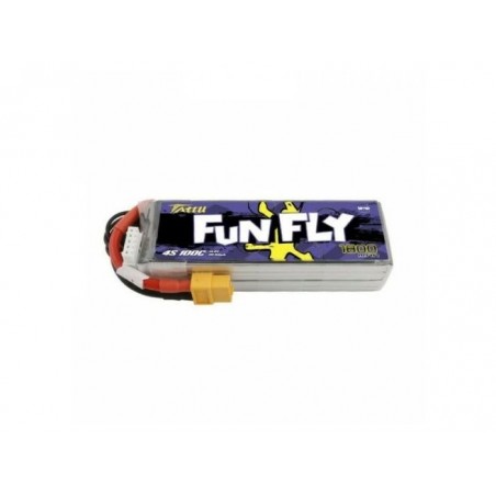 Baterías de propulsión de aviones RC - Tattu lipo Funfly Series 4S 14.8V 1800mAh 100C xt60 socket - FLASH RC