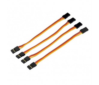 Servoverlängerungen - Patchkabel UNI/JR 10cm 0.25mm² - 4 Stück - FLASH RC