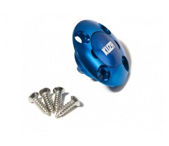Serbatoi benzina/metanolo e acc - Tappo di riempimento in alluminio CNC blu KUZA - FLASH RC