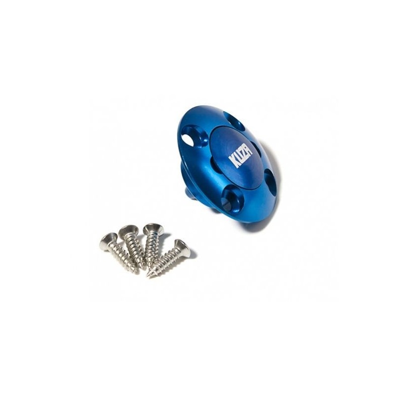 Serbatoi benzina/metanolo e acc - Tappo di riempimento in alluminio CNC blu KUZA - FLASH RC