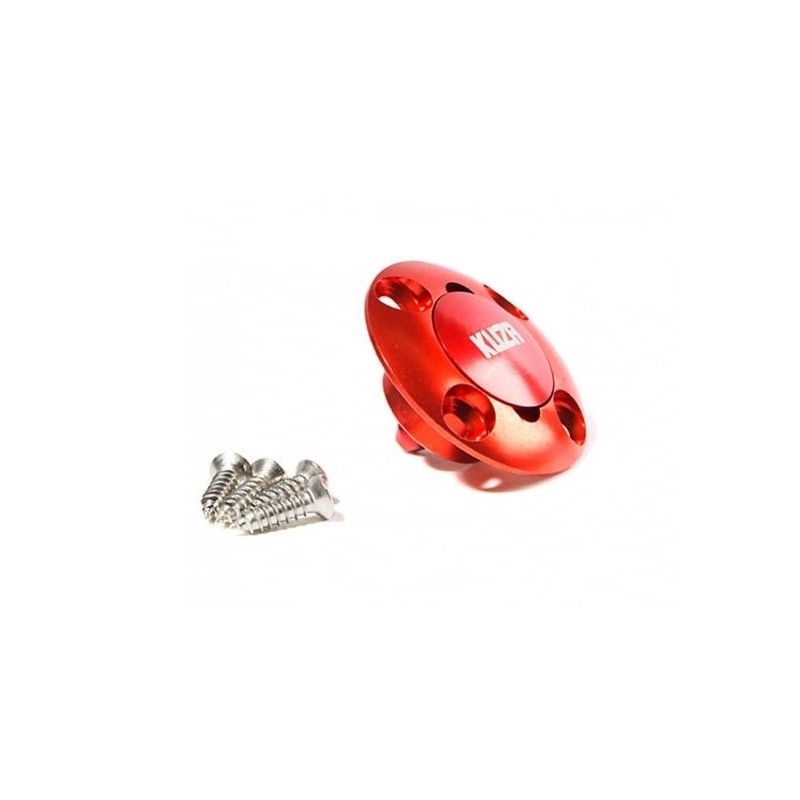 Benzin-/Methanol- & Acc-Tanks - Einfüllstutzen Alu CNC rot KUZA - FLASH RC