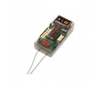 DSM2/DSMX 2.4Ghz SPEKTRUM - Spektrum AR6610T DSMX 6 Channel Telemetry Receiver - FLASH RC