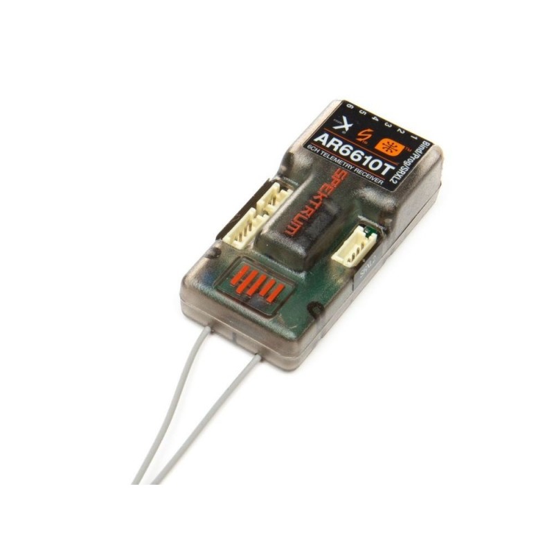DSM2/DSMX 2.4Ghz SPEKTRUM - Spektrum AR6610T DSMX Receptor de Telemetría de 6 Canales - RC FLASH