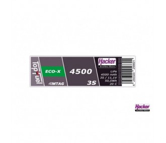 Batterien für den Antrieb von RC-Flugzeugen - Lipo Akku Hacker TopFuel Eco-X MTAG 3S 11.1V 4500mAh 20C Prise XT90S - FLASH RC
