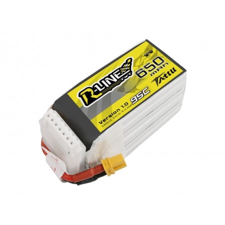 Batteries de propulsion avions RC - Batterie Tattu R-line V1.0 lipo 6S 22.2V 650mAh 95C prise XT30 - FLASH RC