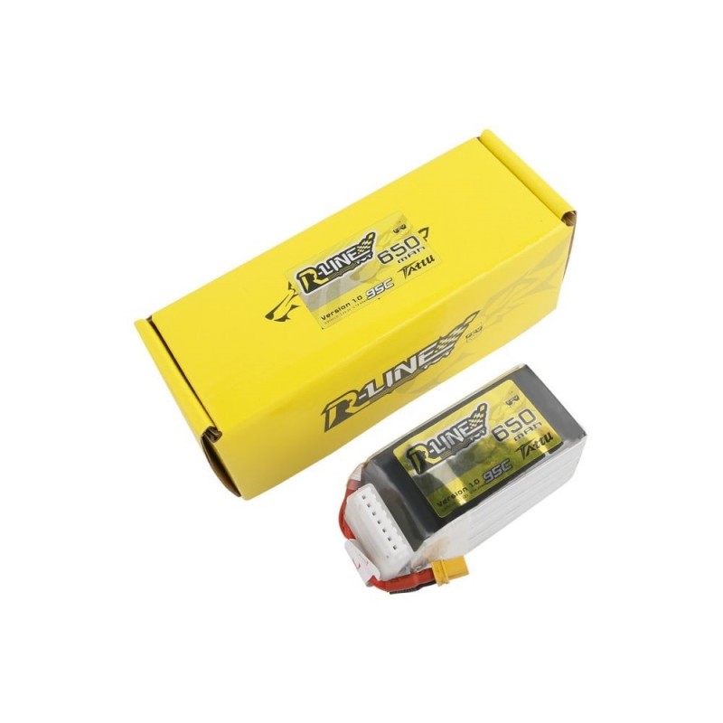 Batterien für den Antrieb von RC-Flugzeugen - Batterie Tattu R-line V1.0 lipo 6S 22.2V 650mAh 95C Stecker XT30 - FLASH RC