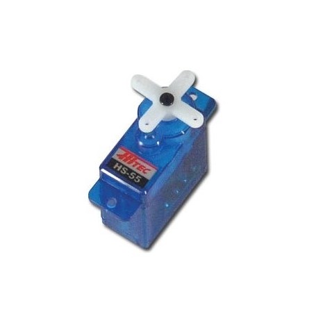 Servi - Microservo Hitec HS-55 (8g, 1,3kg.cm, 0,14s/60°) - FLASH RC
