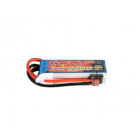 Batteries de propulsion avions RC - Batterie Gens ace lipo 3S 11.1V 2200mAh 45C prise XT60 - FLASH RC