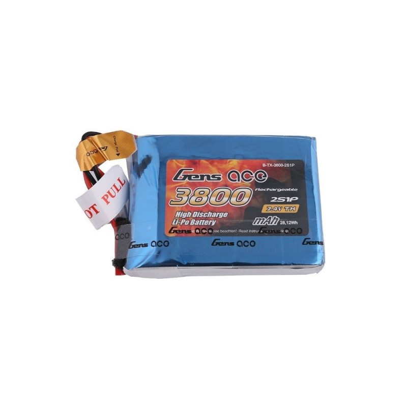 Batteries d'émission - Batterie Tx Gensace lipo 2S 7.4V 2S1P 3800mAh - FLASH RC