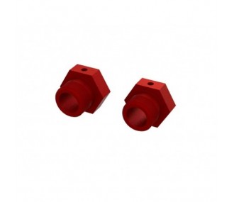 RC Car Parts - ARRMA Rueda de Aluminio Hex 24mm (Rojo) (2) - FLASH RC