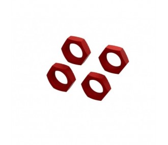 ARRMA Aluminum Wheel Nut 24mm (Red) (4) - FLASH RC