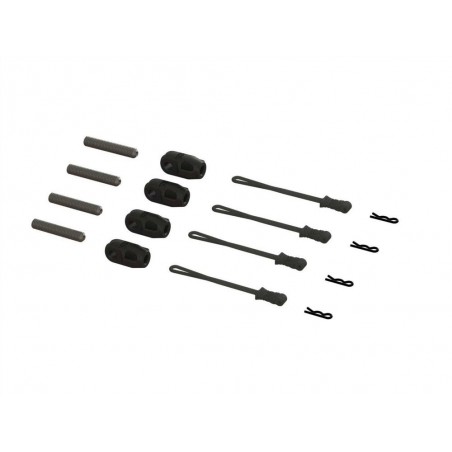 Ricambi per auto RC - ARRMA Brace Rod Ends W/Pins And Retainers (4) - FLASH RC
