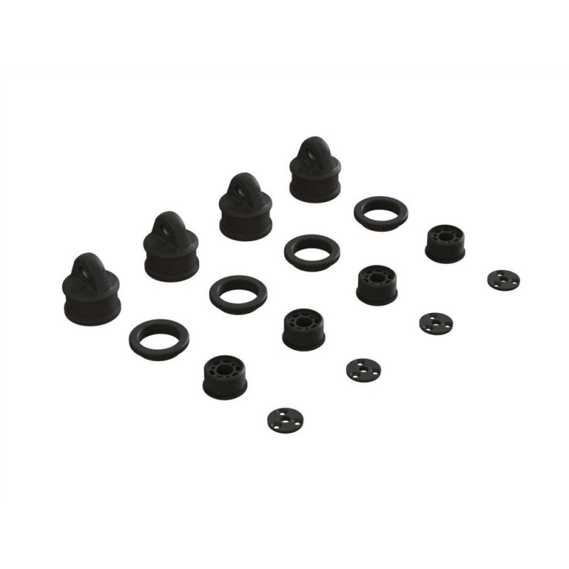 Piezas de repuesto para coches RC - ARRMA Shock Cap, Collar & Cartridge Set - FLASH RC