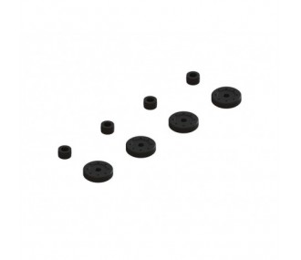 Ricambi per auto RC - Pistoni ammortizzatori ARRMA e distanziali per cartucce (4 ammortizzatori) - FLASH RC