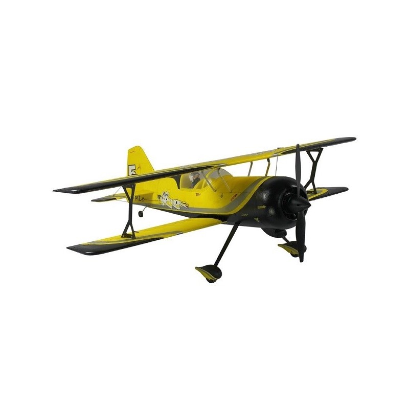 Aereo acrobatico RC - Dynam Pitts modello 12 giallo PNP circa 1,07m - FLASH RC