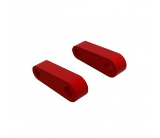 Spare parts for RC cars - ARRMA Aluminum Fr Suspension Mounts (Red) (2) - FLASH RC