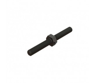 Piezas de repuesto para coches RC - ARRMA Tensor de acero M4x40mm (Negro) - FLASH RC