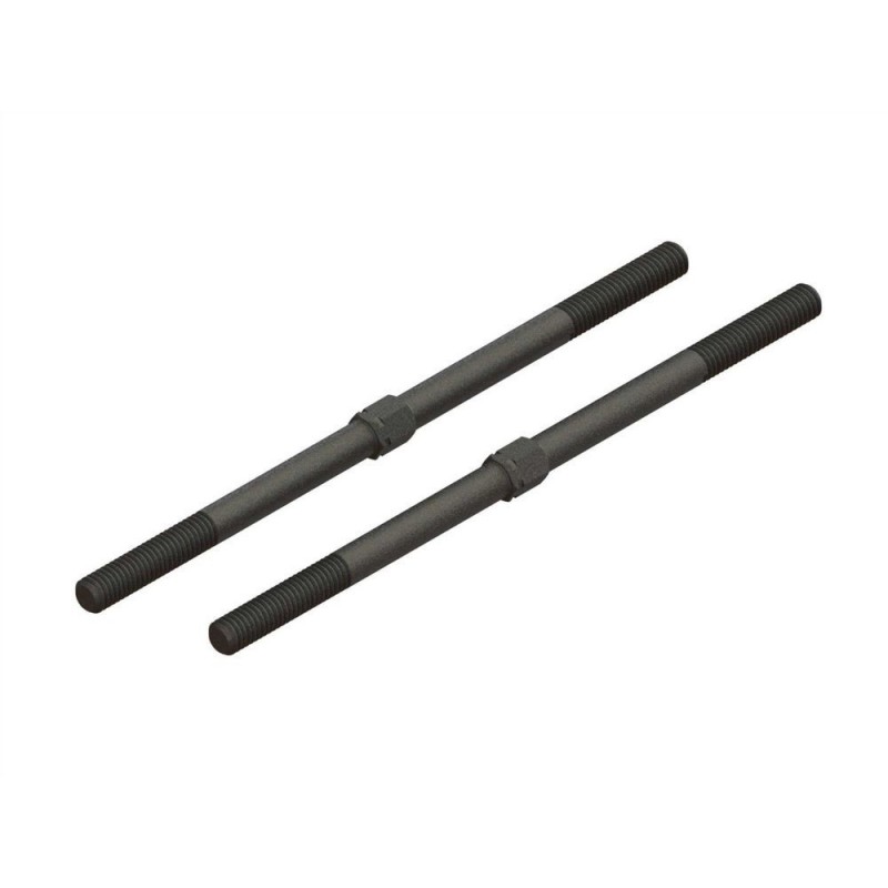 Piezas de repuesto para coches RC - ARRMA Tensor de acero M6x130mm (Negro) (2) - FLASH RC