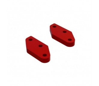 Ricambi per auto RC - ARRMA Piastra di sterzo in alluminio A (rosso) (2) - FLASH RC