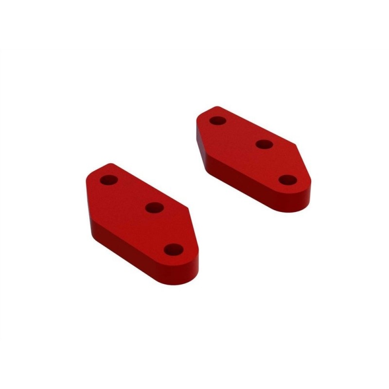 Ricambi per auto RC - ARRMA Piastra di sterzo in alluminio A (rosso) (2) - FLASH RC