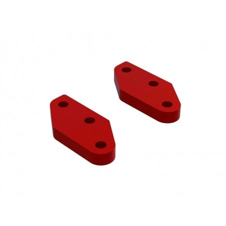 Ricambi per auto RC - ARRMA Piastra di sterzo in alluminio A (rosso) (2) - FLASH RC