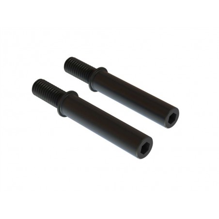 Piezas de repuesto para coches RC - ARRMA Poste de dirección de acero 6x40mm (Negro) (2) - FLASH RC