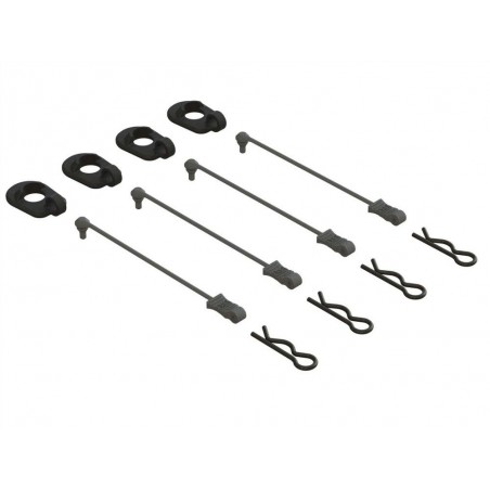 Ersatzteile RC-Cars - ARRMA Body Clip Retainers 1/5 Scale (Black, 4) - FLASH RC