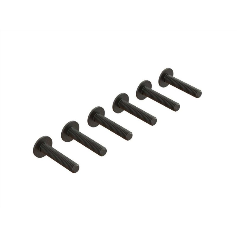 Piezas de repuesto para coches RC - ARRMA Tornillo de cabeza de botón con brida M4x20mm (6) - FLASH RC