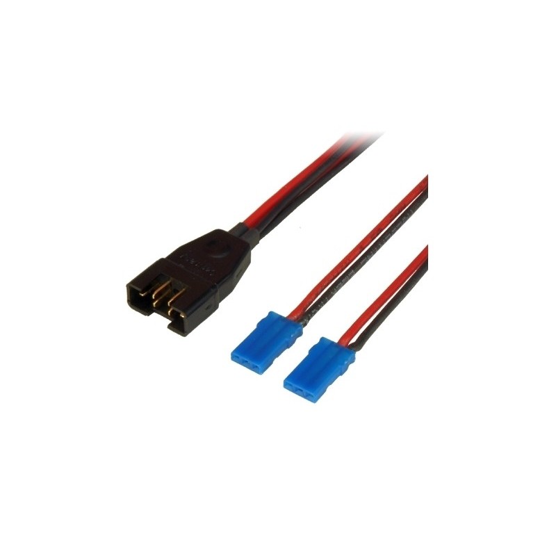 Adapter/Verlängerungskabel für Batterien & Motoren - MPX-Adapterkabel auf 2 JR-Stecker 0.5mm² PowerBox Systems - FLASH RC