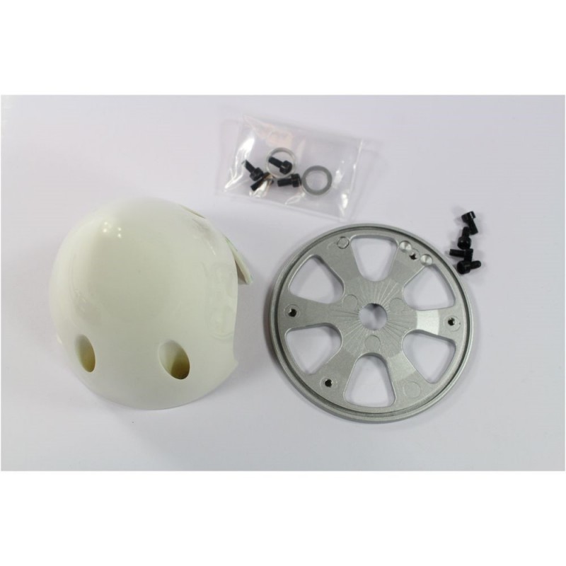 Plastic cones (fixed propellers) - Cone 76mm white gasoline engine - FLASH RC