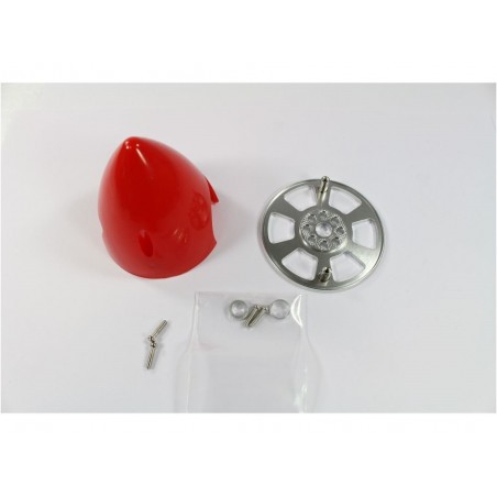 Cones plastique (hélices fixes) - Cone 76mm rouge moteur essence - FLASH RC