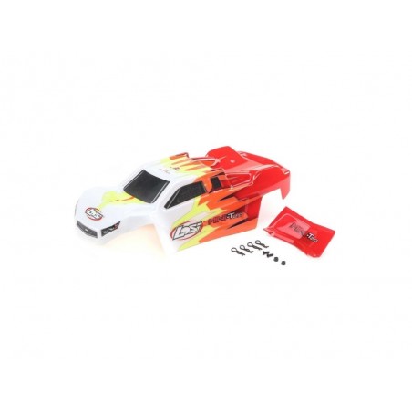 Piezas coche RC - LOSI - Carrocería, Rojo/Blanco: Mini-T 2.0 - FLASH RC