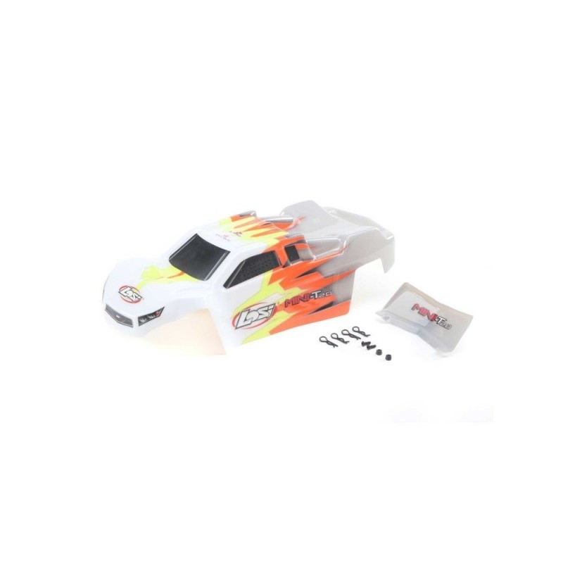 Piezas coche RC - LOSI - Carrocería, Gris/Blanco: Mini-T 2.0 - FLASH RC
