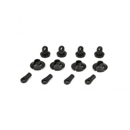 LOSI - 1/5 4WD - Chappe/coupelle et clips d amortisseurs (2) - FLASH RC