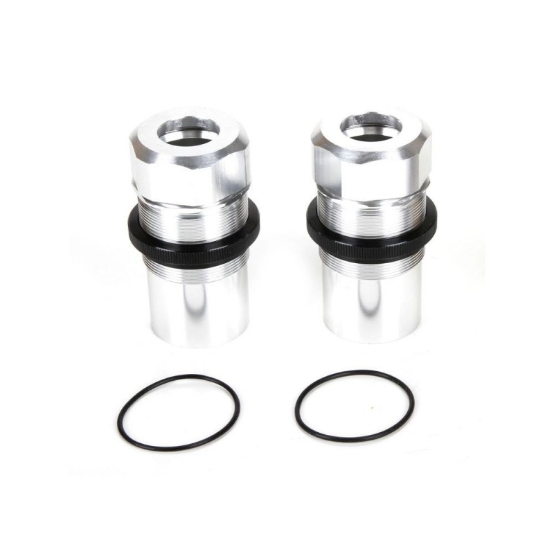 LOSI - Fr/Rr Shock Body, Cap, AL, Slvr(2): MTXL - FLASH RC