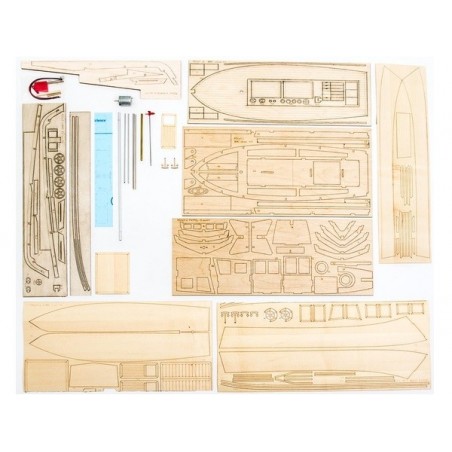 Kit bateau de pêche Möwe 2 à monter Aeronaut 49.5cm - FLASH RC