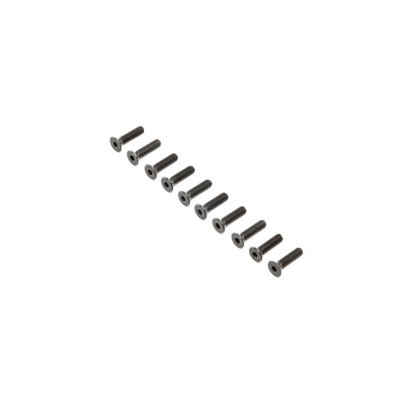 LOSI - Flat Head Screws, Stl, BO, M4 x 16mm (10) - FLASH RC