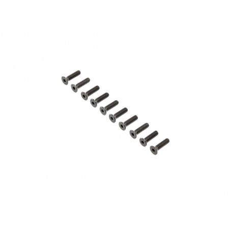 Piezas coche RC - LOSI - Tornillos cabeza plana, Stl, BO, M4 x 16mm (10) - FLASH RC